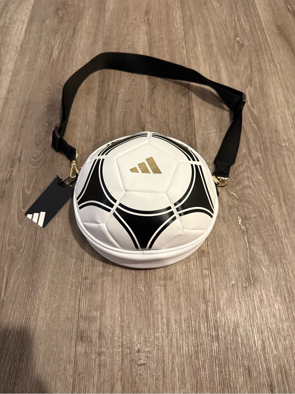 Adidas White & Black Soccer Ball Crossbody Bag World Cup
